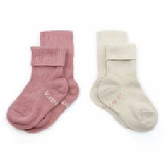 KipKep dětské ponožky Stay-on-Socks 12-18m 2páry Dusty Clay