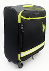 US Polo kabinový látkový kufr Match 4W černý