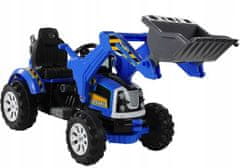 Super-Toys Akumulátorový traktor s lopatou.Rýpadlo modré