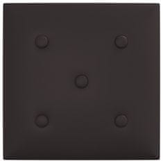 Greatstore Nástěnné panely 12 ks černé 30 x 30 cm umělá kůže 1,08 m²
