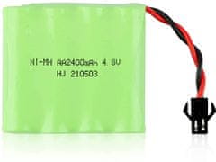 YUNIQUE GREEN-CLEAN 1 kus dobíjecí baterie 4.8V Ni-MH 2400 mAh pro dálkové ovládání auta + USB nabíjecí kabel