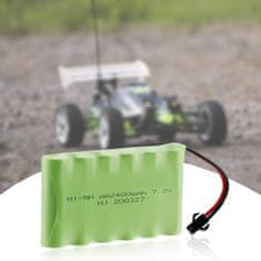 YUNIQUE GREEN-CLEAN 1 kus 7.2V 2400mAh Ni-MH AA dobíjecí baterie s SM-2P 2Pin konektorem a USB nabíjecí kabel pro RC nákladní automobily vozidla