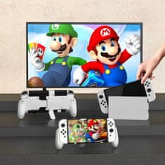 JYS Grip Rukojeť Ovladač pro Nintendo Switch OLED, NSW Lite, NSW / bílý