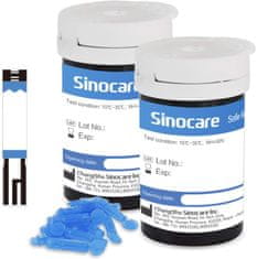 Sinocare  set 50 náhradních proužků + 50 lancet pro glukometr Safe AQ Angel