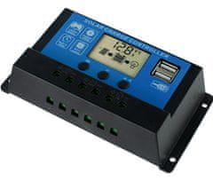 Volt FVE Solární regulátor PWM VOLT 12-24V/20A+USB pro Pb baterie