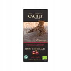 Cachet BIO hořká čokoláda 57% třešeň a mandle