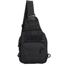 KPZ Outdoor Taktický batoh Molle na jedno rameno, max. 6-10L - černý