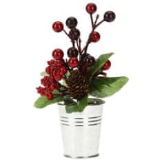 H&S Umělé Jeřabiny Květinové Koule Červené Hlohové Šišky Vánoční Dekorace Pro Středovou Rostlinu Rostlina V Květináči