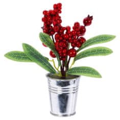 H&S Umělé Jeřabiny Květinové Koule Červený Hloh Vánoční Dekorace Pro Středovou Rostlinu V Květináči