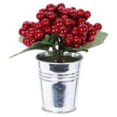 H&S Umělé Jeřabiny Berry Red Balls Vánoční Dekorace Pro Středovou Rostlinu V Květináči