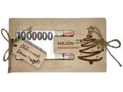 Lili Design Dřevěná dárková karta Milión korun (vánoční)