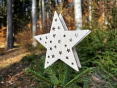Lili Design Dřevěná hvězda na vánoční stromek