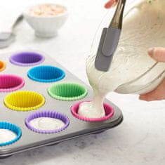 Northix 12x silikonové vložky do muffinů - různé barvy 