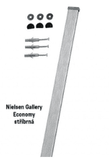 Set kolejnice k zavěšení obrazů Gallery Economy 1,5 m , stříbrná