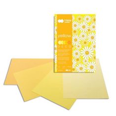 Happy Color Blok s barevnými papíry A4 Deco 170 g - žluté odstíny