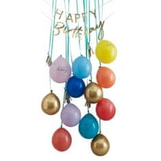 MojeParty Happy Birthday party – Deko set s balónky na dveře Multicolor/Gold