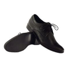 BADURA Kožené černé společenské boty velikost 40