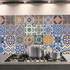 Crearreda Samolepicí kuchyňský panel Crearreda KP Azulejos 67202 Malované portugalské dlaždičky azulejos