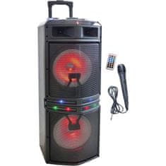 Inovalley INOVALLEY MS02XXL Karaoke reproduktor na vozíku, Bluetooth -1000W