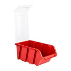 botle 10 kusů Stohovatelné krabice se zavírací chlopní úložný Box červená barva