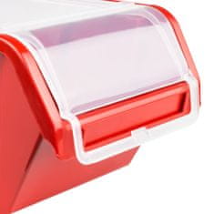 botle 10 kusů Stohovatelné krabice se zavírací chlopní úložný Box červená barva