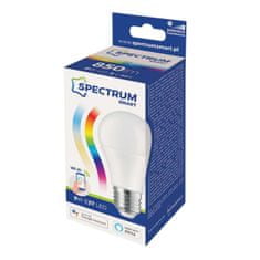 Spectrum Barevná LED žárovka Stmívatelná E27 9W = 62W 850lm RGB CCT SMART TUYA WIFI
