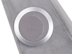 Beliani Lenoška s Bluetooth reproduktorem sametová šedá SIMORRE