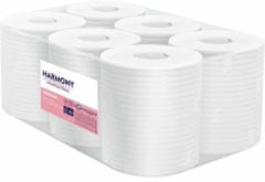 Harmony Maxi bílé papírové ručníky 2-vrstvé v roli z celulózy, 6 ks