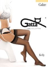 Gatta Dámské punčochy k podvazkovému pásu Gatta Kelly Stretch 15 den A'2 1-4 nero/černá 3/4-M/L