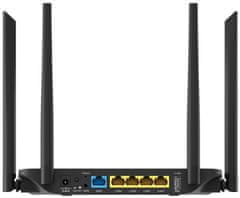 Thomson dvoupásmový router THWR 1200/ Wi-Fi 802.11a/b/g/n/ac/ 1200 Mbit/s/ 2,4GHz a 5GHz/ 4x LAN/ 1x WAN/ 1x USB/ černý