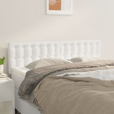 Greatstore Čela postele 2 ks bílá 72 x 5 x 78/88 cm umělá kůže