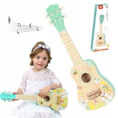 Tooky Toy Dřevěná ukulele kytara pro děti 3+