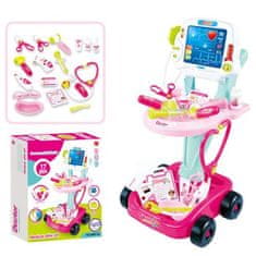 WOOPIE WOOPIE Baby Doctor's Trolley Pink Medical Kit pro děti 17 akc
