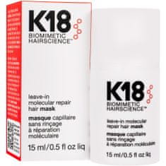 K18 Leave-in Molecular Repair Hair Mask - obnovovací maska pro poškozené vlasy, bez oplachování 15ml