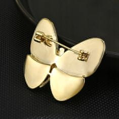 Pinets® Brož motýlek pozlacený 14K zlatem z perleti
