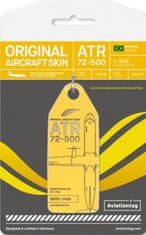 Aviationtag přívěsek ze skutečného letadla ATR-72 Passaredo Transportes Aereos PR-PDH (světle žlutý)