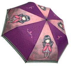 Chanos Luxusní skládací vystřelovací deštník Gorjuss Santoro růžový