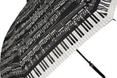 Simmy Luxusní holový deštník Noty + klaviatura černý