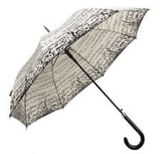 Simmy Luxusní holový deštník Noty + houslový klíč krémový