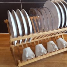 Northix Skládací stojan na nádobí z bambusu 