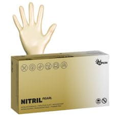 Espeon Nitrilové rukavice NITRIL SPARKLE 100 ks, nepudrované S, perleťově zlaté