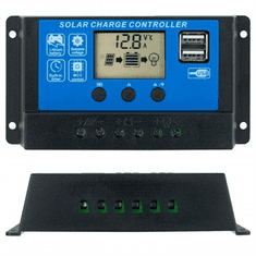 Volt FVE Solární regulátor PWM VOLT 12-24V/10A+USB pro Pb baterie