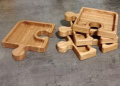 W-Craft Dřevěné misky na oříšky ve tvaru puzzle