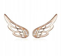FRAISE Stříbrné náušnice křídla růžové zlato S925