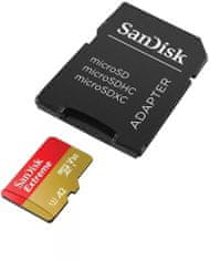 Micro (SDXC) SanDisk Extreme 256GB 190MB/s UHS-I U3 + SD adaptér (SDSQXAV-256G-GN6MA)