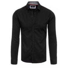 Dstreet Pánská košile elegantní AUSTIN černá dx2328 L