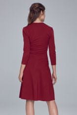 Nife Dámské denní šaty model S123R - Nife bordó 40