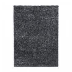 Oaza koberce Brilantně šedý polyesterový koberec 140 cm x 200 cm shaggy