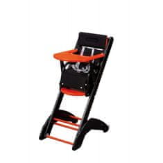 Combelle Jídelní buková židlička EVO černo oranžová 57x57x95 cm