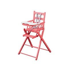 Combelle Skládací jídelní židlička SARAH pink